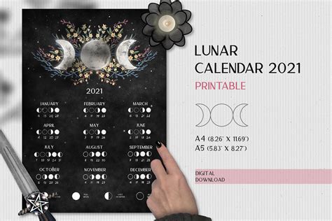 Printable Lunar Calendar 2021